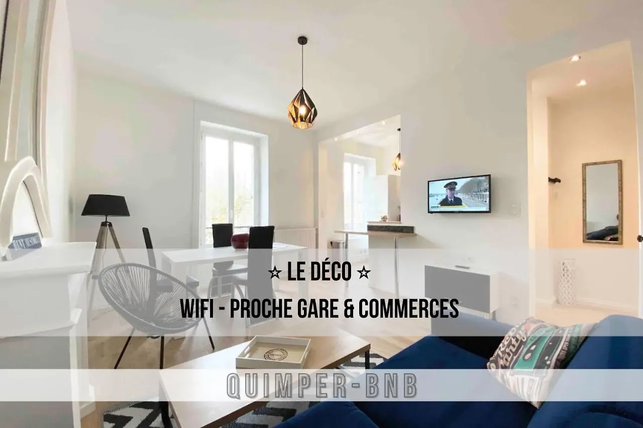 Le Deco - Confort - Wifi - Luminosite - Entre Gare Et Centre Quimper 0*,